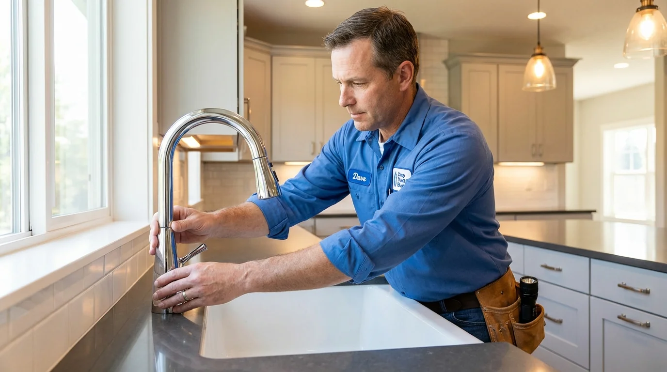 Kitchen faucet installation by Johns Plumbing LLC in Homestead