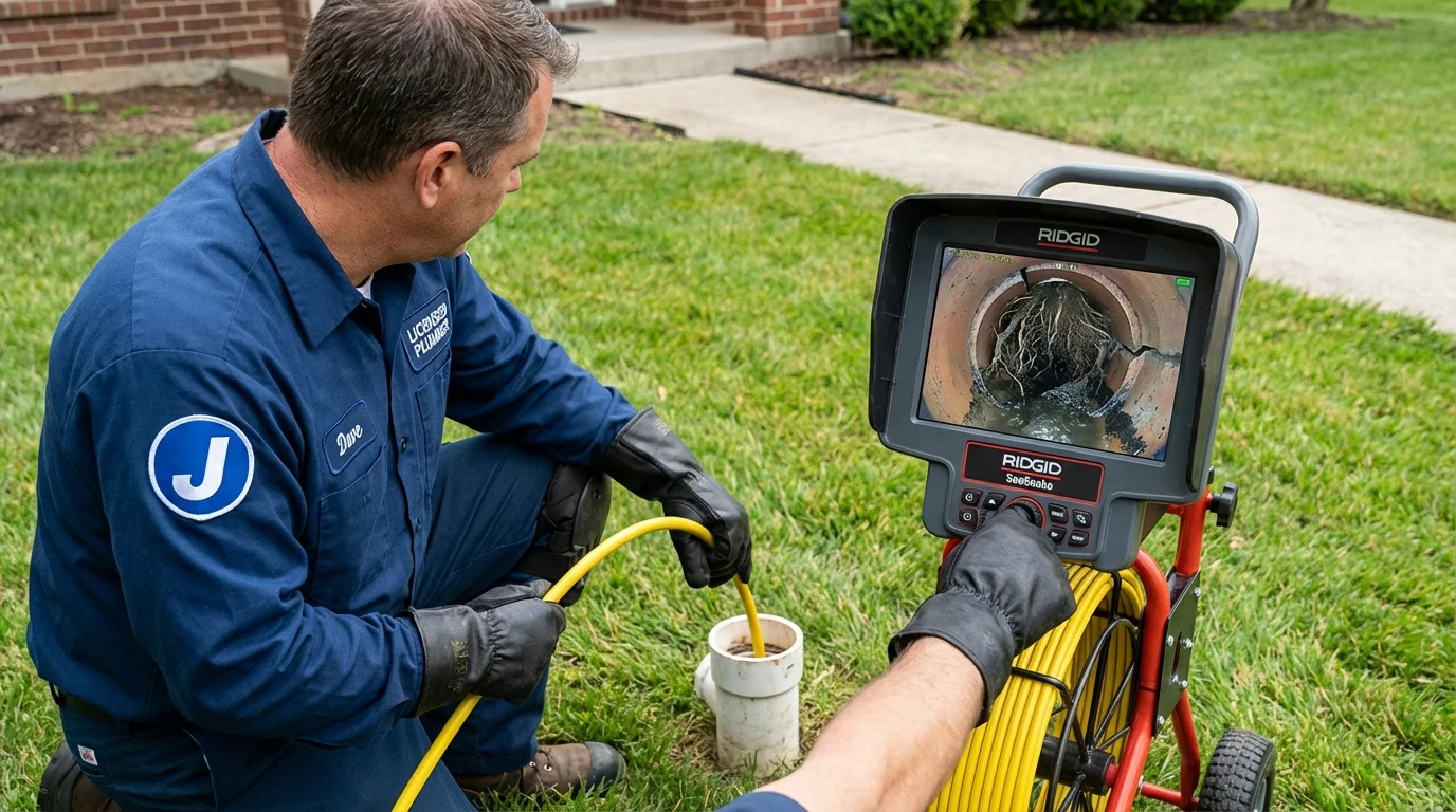 Sewer camera inspection being performed by Johns Plumbing LLC in Homestead